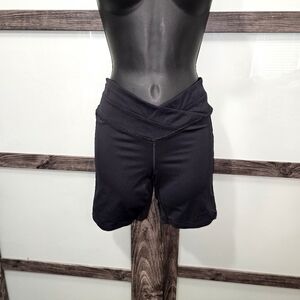 Forever 21 Black Spandex Crossover Shorts Sz XS